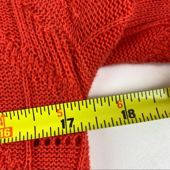 Le  Tigre Orange Lightweight 3/4 Sleeve Sweater - Picture 7 of 10